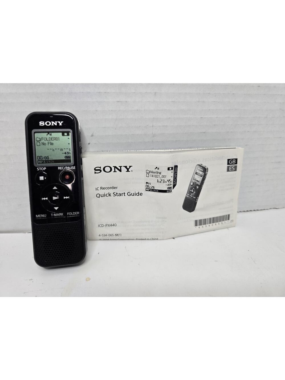 Sony ICD-PX440 Digital Voice Recorder With USB Tested Working See Pics